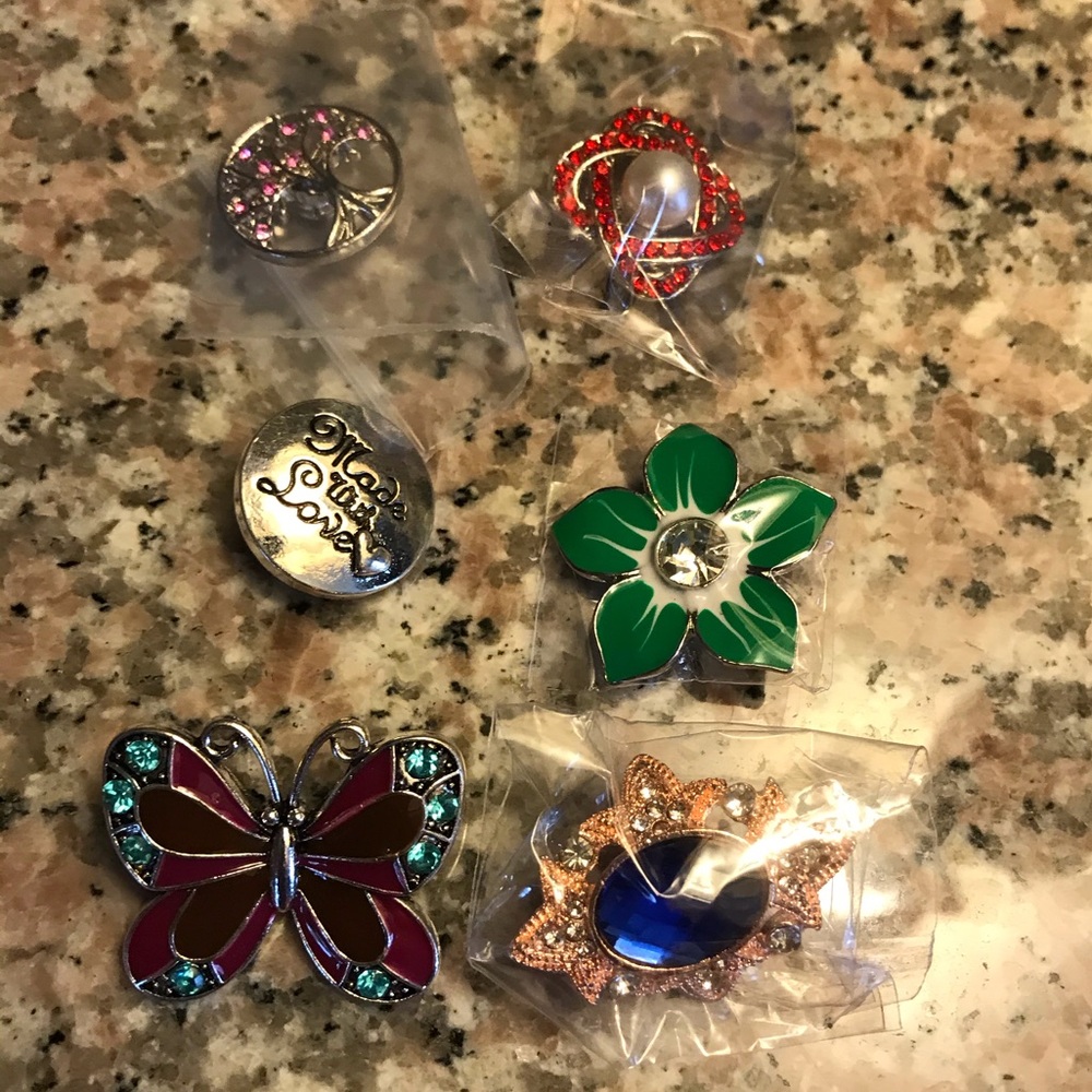 Lot of 6 20mm Snap Noosa Charms